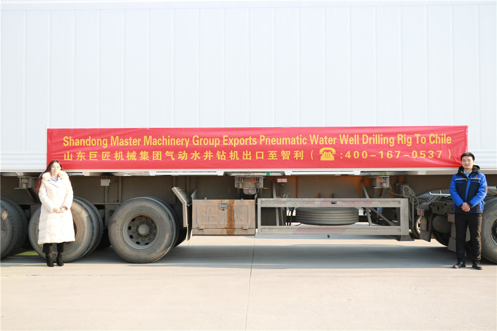 山东德信竞技机械集团气动打井机出口智利